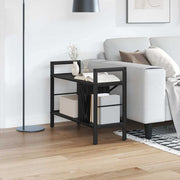 Boekenkast 75x30x58,5 cm zwart eiken bewerkt hout