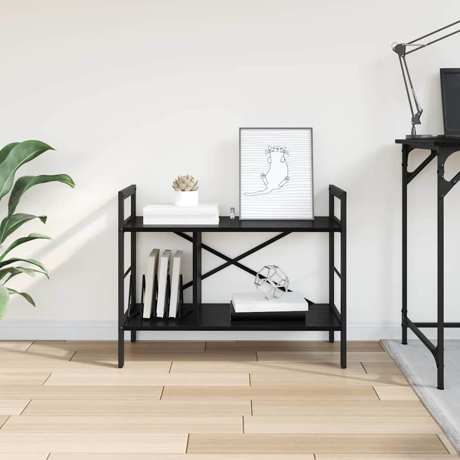 Boekenkast Zwart Eiken 75 x 30 x 58,5 cm Bewerkt hout
