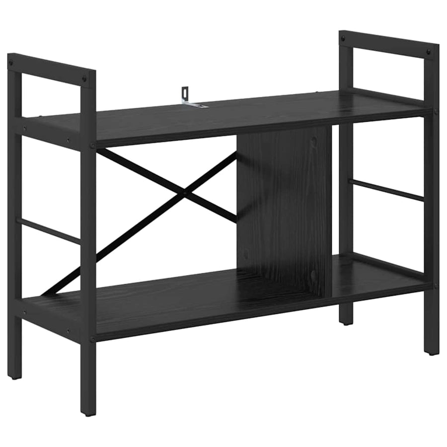 Boekenkast Zwart Eiken 75 x 30 x 58,5 cm Bewerkt hout