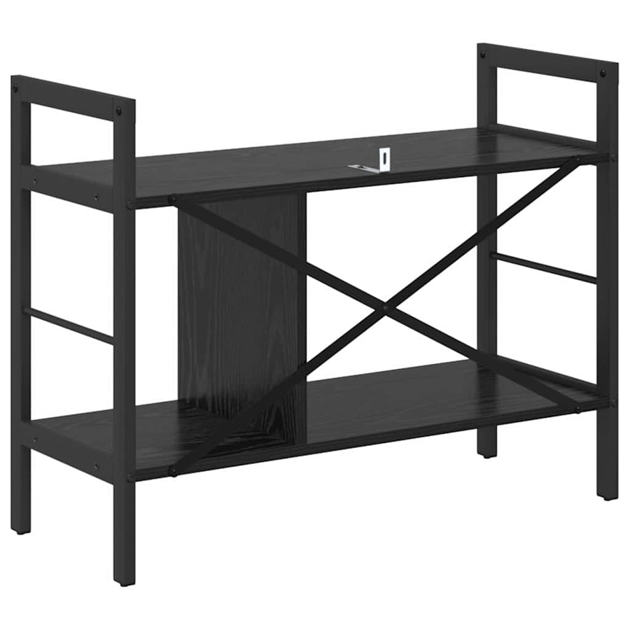 Boekenkast Zwart Eiken 75 x 30 x 58,5 cm Bewerkt hout