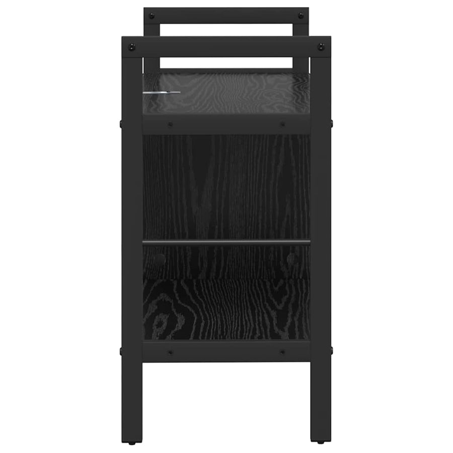 Boekenkast Zwart Eiken 75 x 30 x 58,5 cm Bewerkt hout