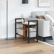 Boekenkast 75x30x58,5 cm gerookt eiken bewerkt hout