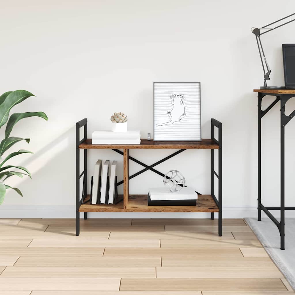 Boekenkast Oud Hout 75 x 30 x 58,5 cm Bewerkt hout