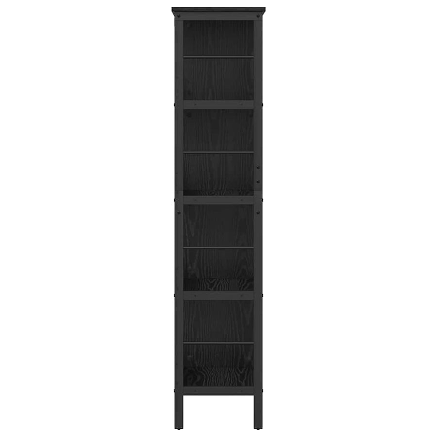 Boekenkast Zwart Eiken 82 x 32 x 144,5 cm Bewerkt hout