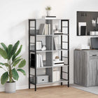 Boekenkast 82x32x144,5 cm bewerkt hout grijs sonoma