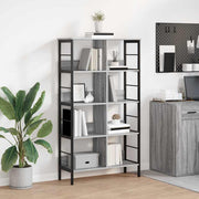 Boekenkast 82x32x144,5 cm bewerkt hout grijs sonoma
