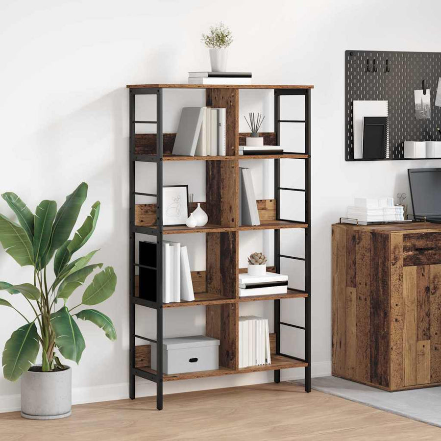 Boekenkast Oud Hout 82 x 32 x 144,5 cm Bewerkt hout