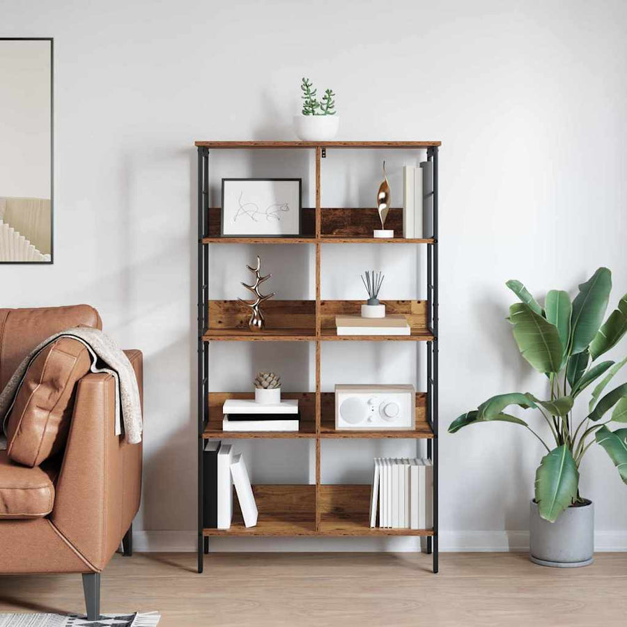 Boekenkast Oud Hout 82 x 32 x 144,5 cm Bewerkt hout