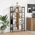 Boekenkast artisan eiken 82x32x144,5 cm bewerkt hout