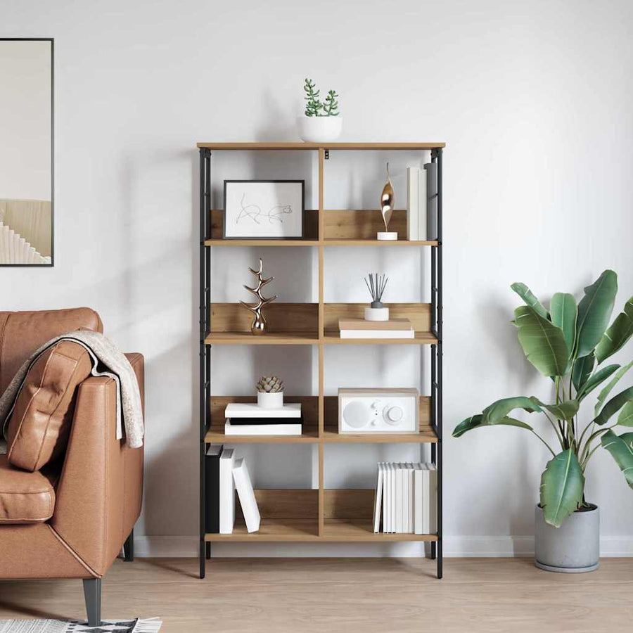 Boekenkast Artisan Eiken 82 x 32 x 144,5 cm Bewerkt hout