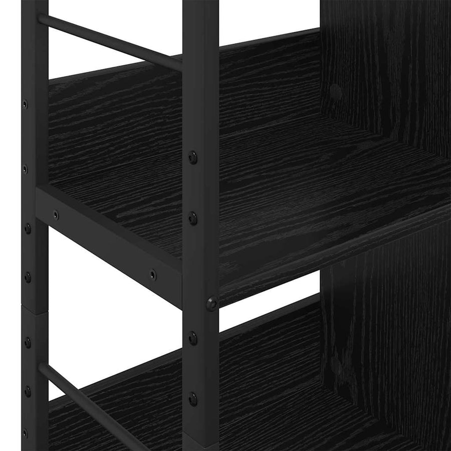 Boekenkast Zwart Eiken 82 x 32 x 112 cm Bewerkt hout