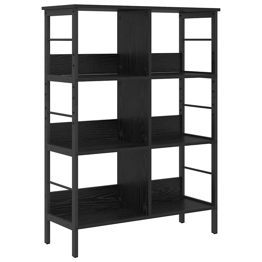 Boekenkast Zwart Eiken 82 x 32 x 112 cm Bewerkt hout
