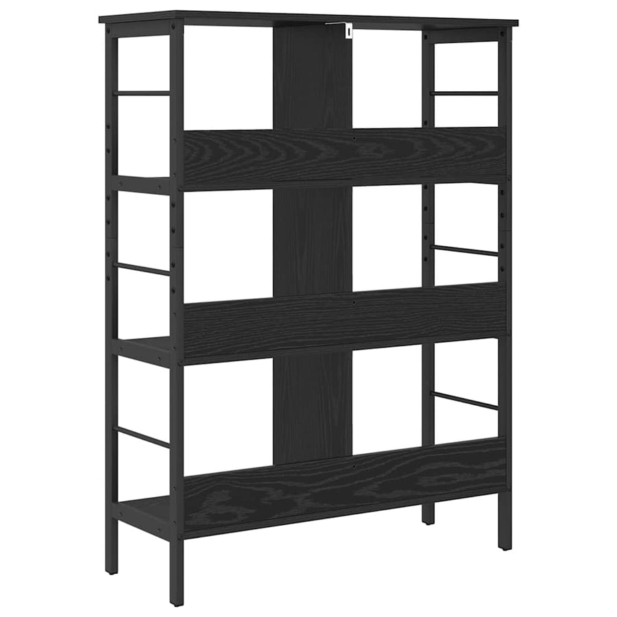 Boekenkast Zwart Eiken 82 x 32 x 112 cm Bewerkt hout