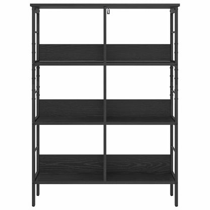 Boekenkast Zwart Eiken 82 x 32 x 112 cm Bewerkt hout