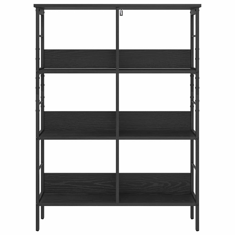 Boekenkast Zwart Eiken 82 x 32 x 112 cm Bewerkt hout