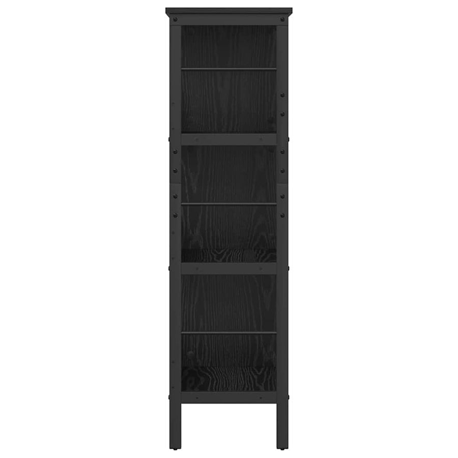 Boekenkast Zwart Eiken 82 x 32 x 112 cm Bewerkt hout