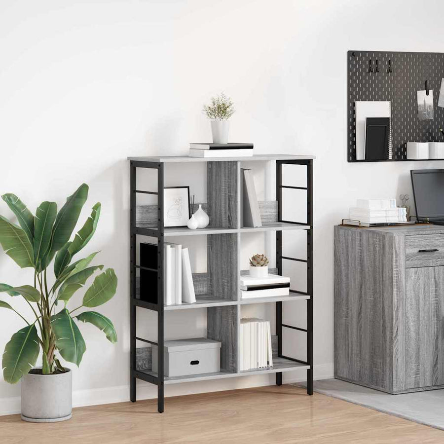 Boekenkast Grijs Sonoma 82 x 32 x 112 cm Bewerkt hout
