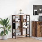 Boekenkast 82x32x112 cm oud hout bewerkt hout