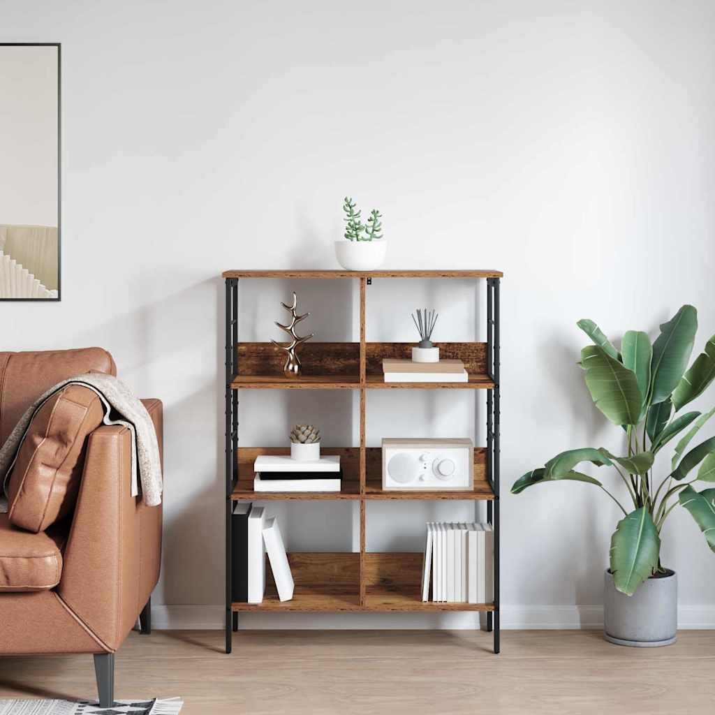 Boekenkast Oud Hout 82 x 32 x 112 cm Bewerkt hout