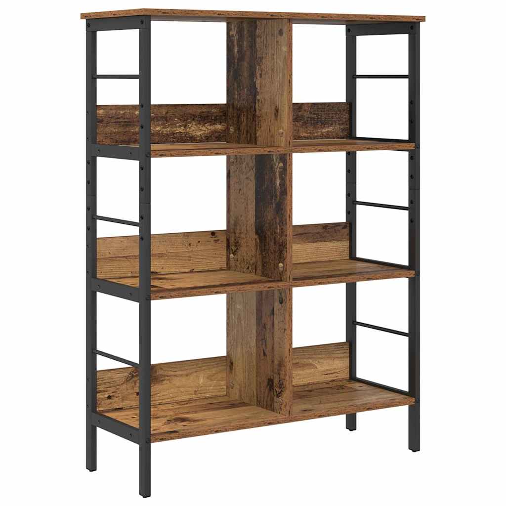 Boekenkast Oud Hout 82 x 32 x 112 cm Bewerkt hout