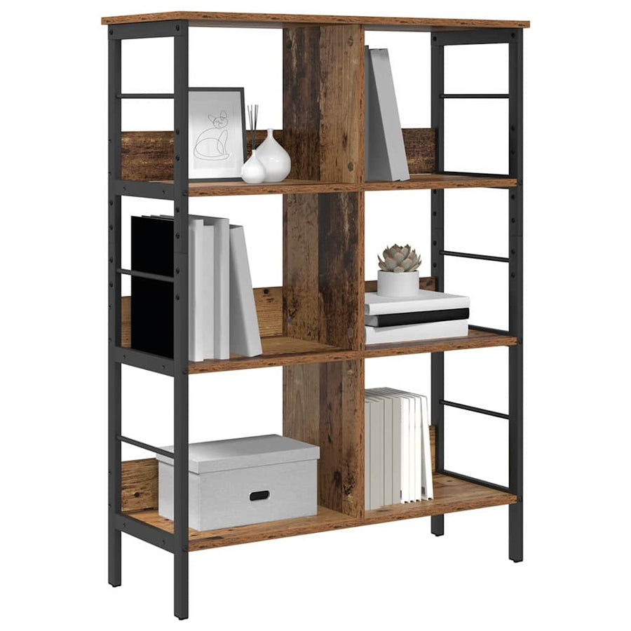 Boekenkast Oud Hout 82 x 32 x 112 cm Bewerkt hout