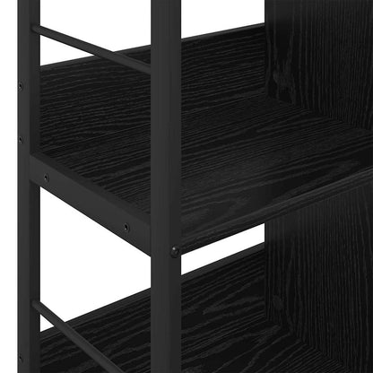 Boekenkast Zwart Eiken 82 x 32 x 79 cm Bewerkt hout
