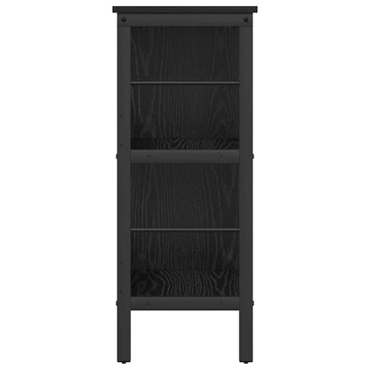 Boekenkast Zwart Eiken 82 x 32 x 79 cm Bewerkt hout