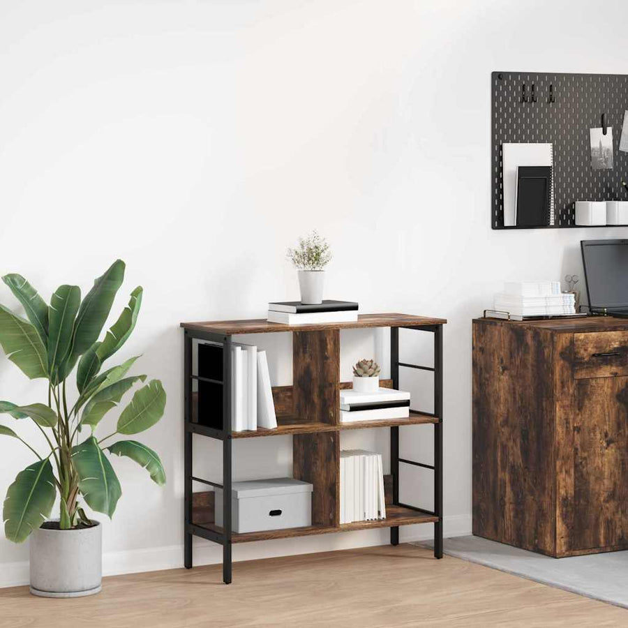 Boekenkast Gerookt eiken 82 x 32 x 79 cm Bewerkt hout