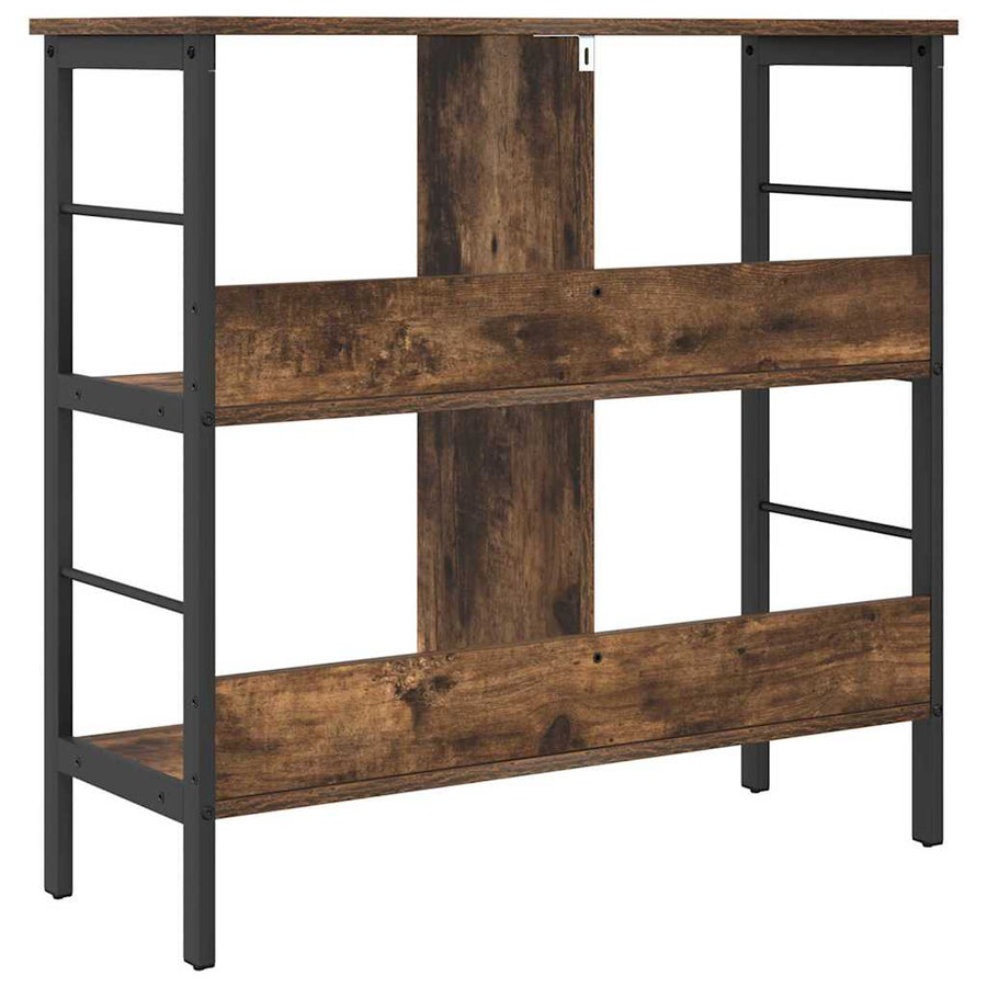 Boekenkast Gerookt eiken 82 x 32 x 79 cm Bewerkt hout