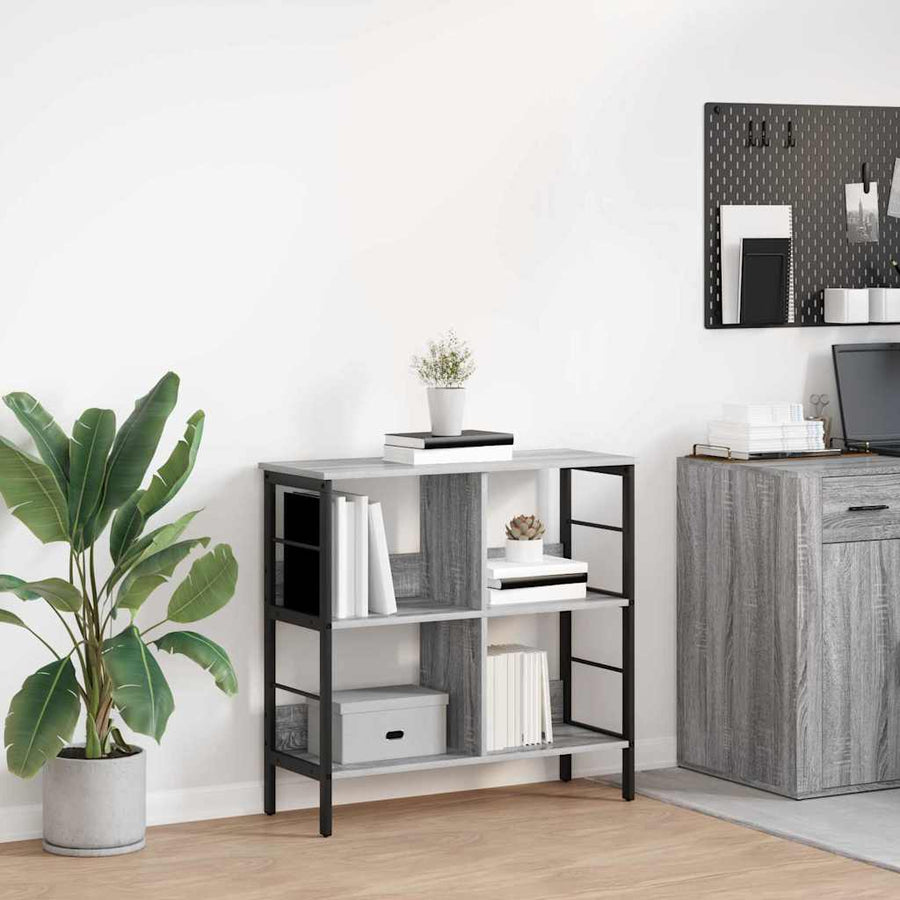 Boekenkast Grijs Sonoma 82 x 32 x 79 cm Bewerkt hout