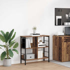Boekenkast 82x32x79 cm bewerkt hout