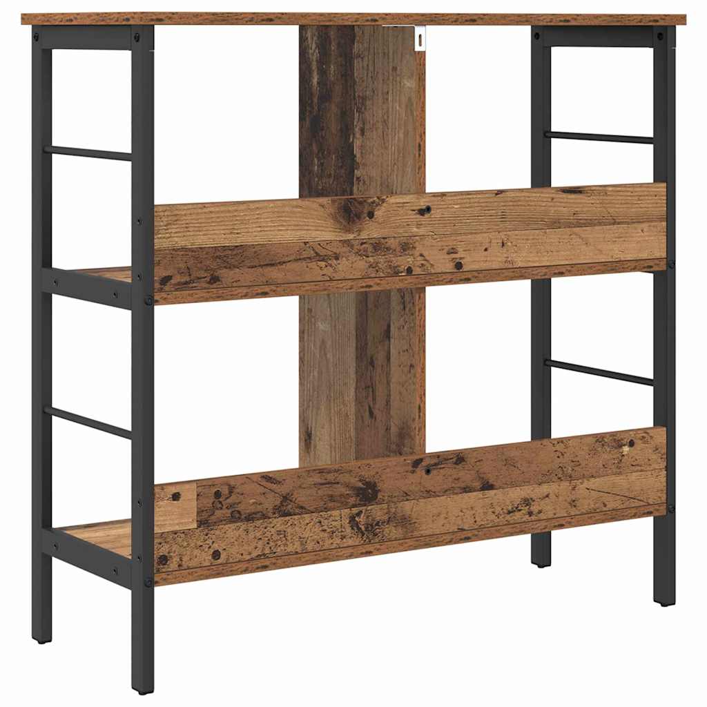 Boekenkast Oud Hout 82 x 32 x 79 cm Bewerkt hout