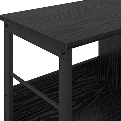 Boekenkast Zwart Eiken 82 x 32 x 47 cm Bewerkt hout