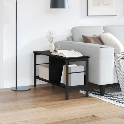 Boekenkast Zwart Eiken 82 x 32 x 47 cm Bewerkt hout