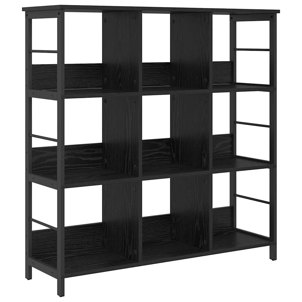 Boekenkast Zwart Eiken 102 x 32 x 104,5 cm Bewerkt hout