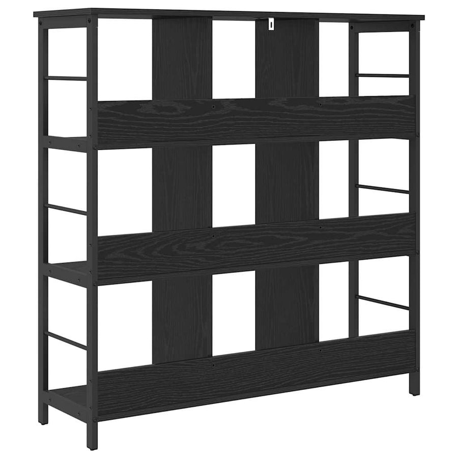Boekenkast Zwart Eiken 102 x 32 x 104,5 cm Bewerkt hout