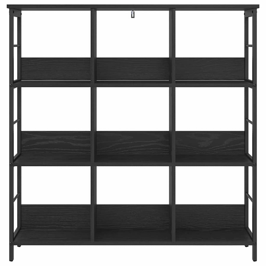 Boekenkast Zwart Eiken 102 x 32 x 104,5 cm Bewerkt hout