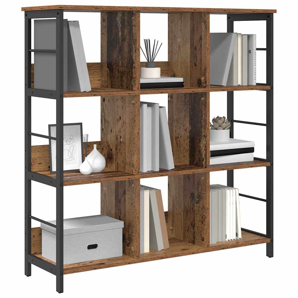Boekenkast Oud Hout 102 x 32 x 104,5 cm Bewerkt hout