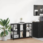 Boekenkast 102x32x72,5 cm zwart eiken bewerkt hout