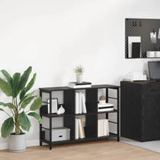Boekenkast 102x32x72,5 cm zwart eiken bewerkt hout