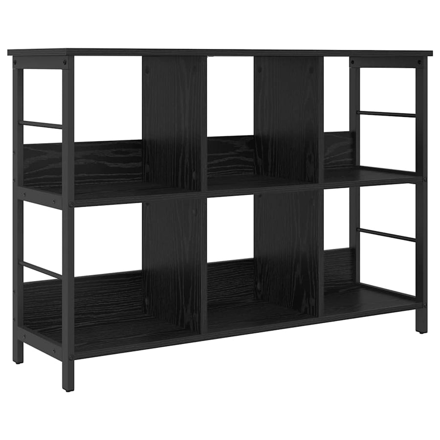 Boekenkast Zwart Eiken 102 x 32 x 72,5 cm Bewerkt hout