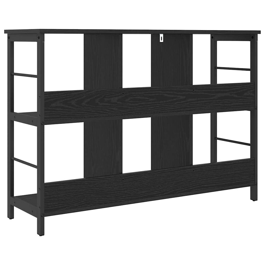 Boekenkast Zwart Eiken 102 x 32 x 72,5 cm Bewerkt hout