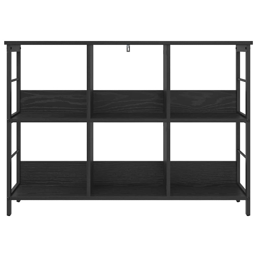 Boekenkast Zwart Eiken 102 x 32 x 72,5 cm Bewerkt hout