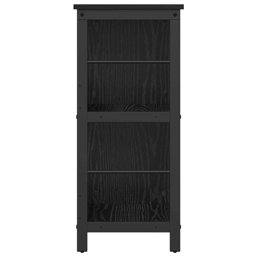 Boekenkast Zwart Eiken 102 x 32 x 72,5 cm Bewerkt hout