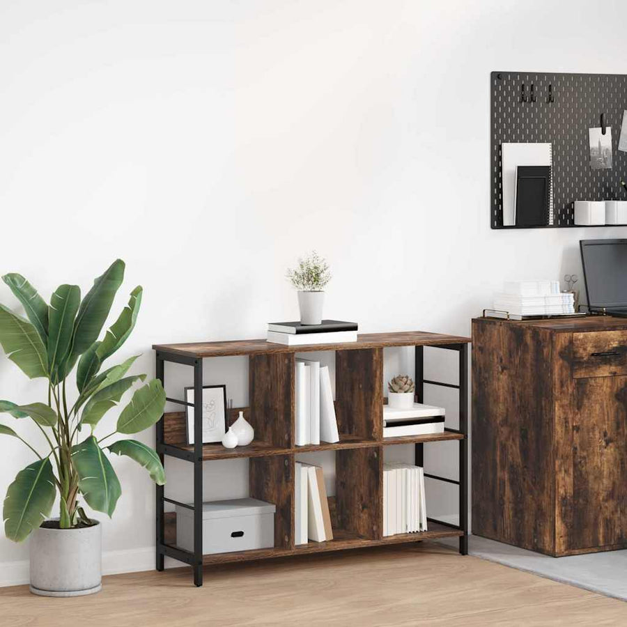Boekenkast Gerookt eiken 102 x 32 x 72,5 cm Bewerkt hout