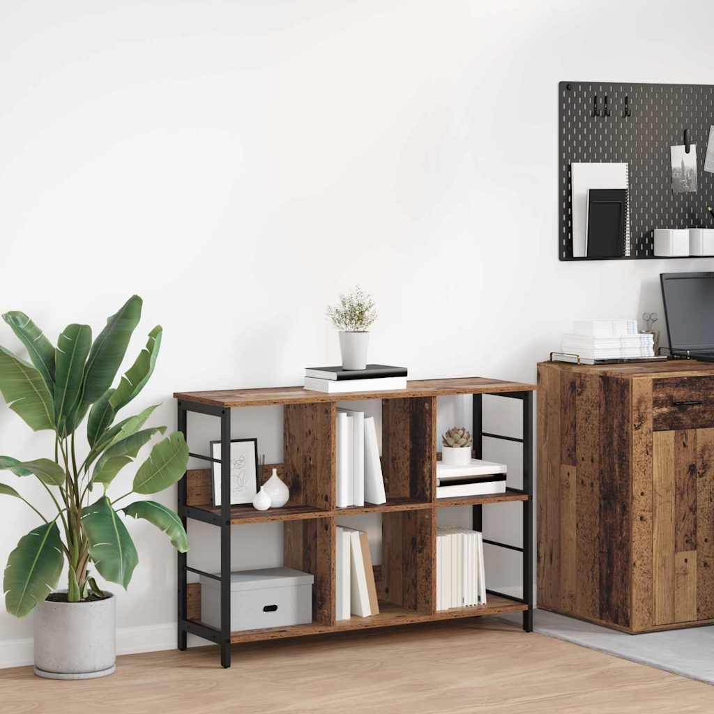 Boekenkast Oud Hout 102 x 32 x 72,5 cm Bewerkt hout