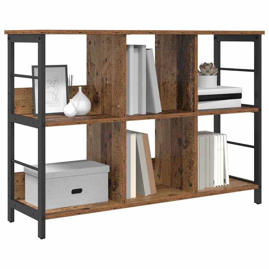 Boekenkast Oud Hout 102 x 32 x 72,5 cm Bewerkt hout