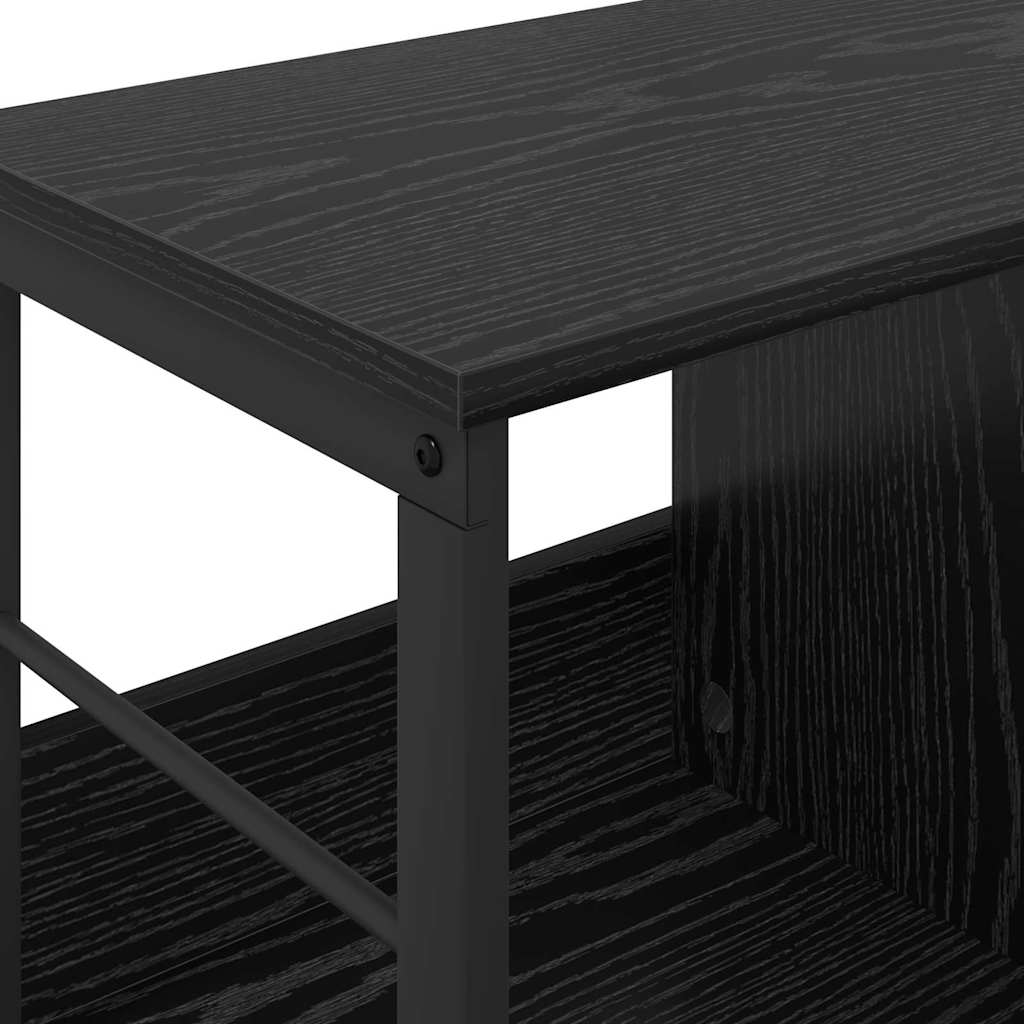 Boekenkast Zwart Eiken 102 x 32 x 40,5 cm Bewerkt hout