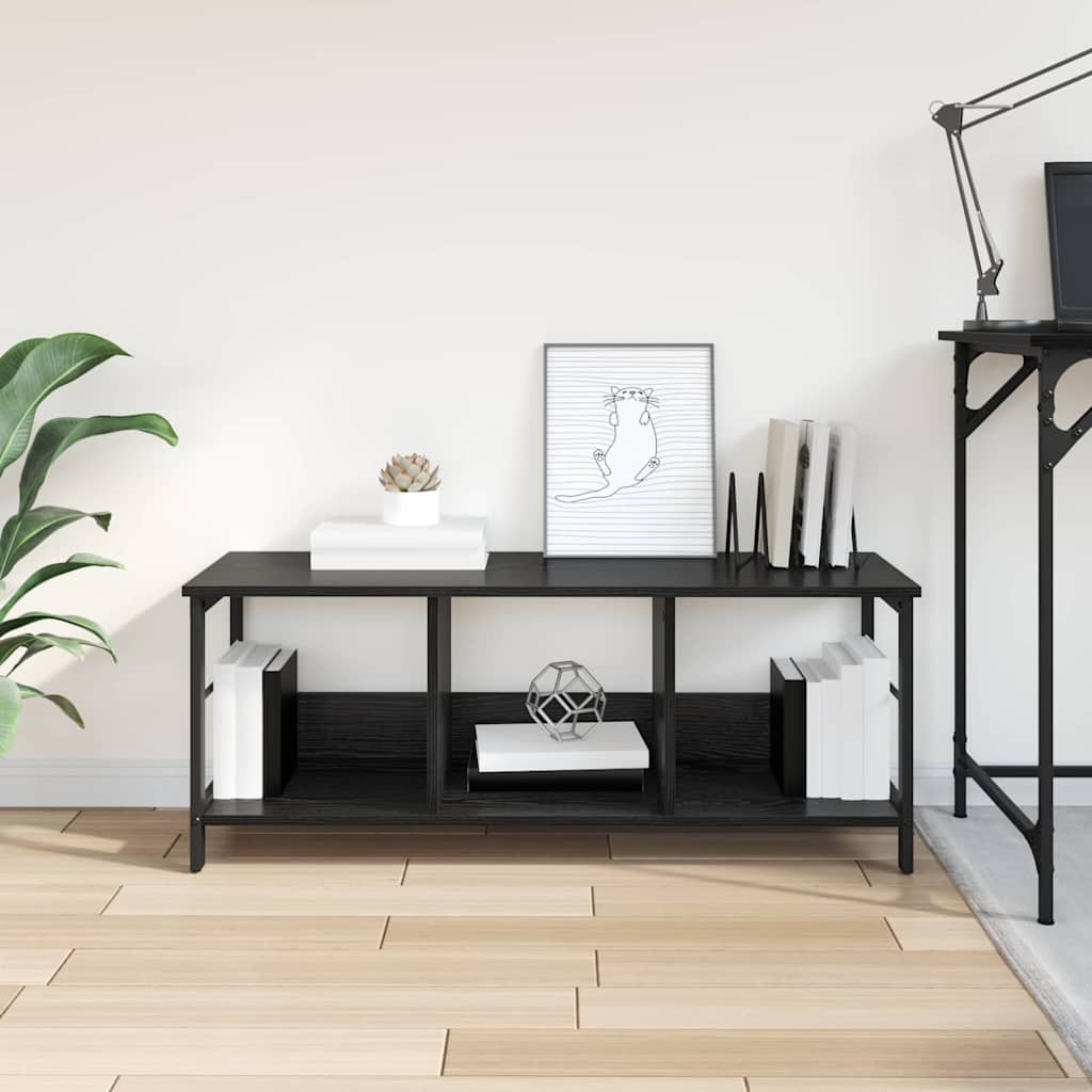 Boekenkast Zwart Eiken 102 x 32 x 40,5 cm Bewerkt hout