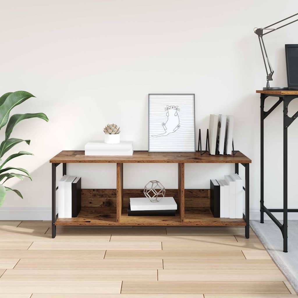 Boekenkast Oud Hout 102 x 32 x 40,5 cm Bewerkt hout